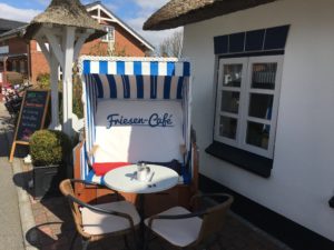 Friesen Cafe, Amrum, Nebel, Garten